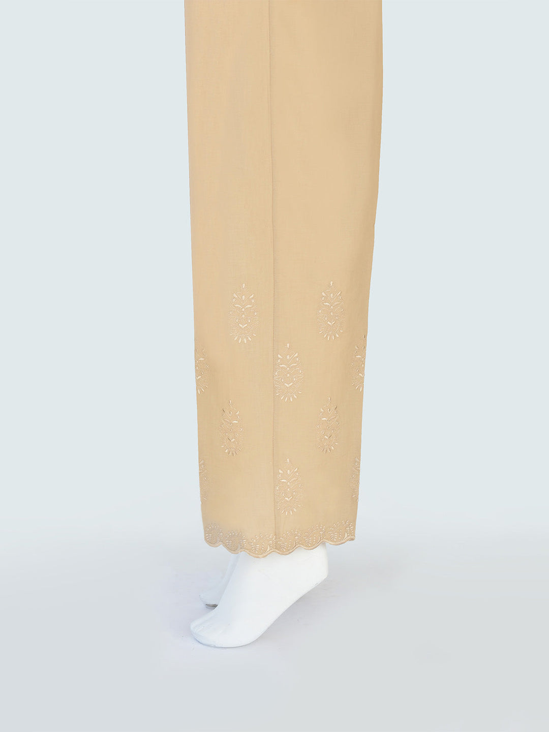 Oaks - Women Beige Lawn Trouser  - 1 Piece