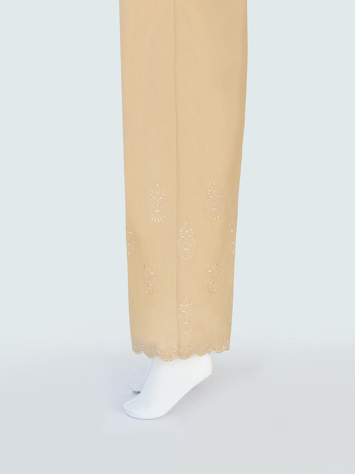Oaks - Women Beige Lawn Trouser  - 1 Piece