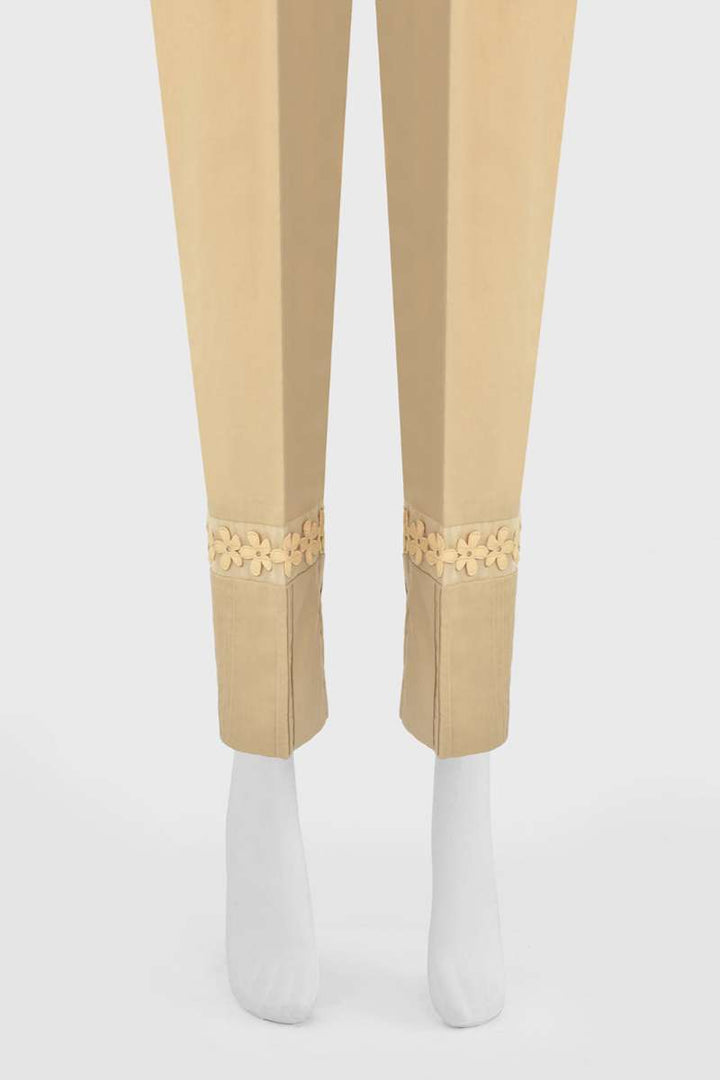 Oaks - Women Beige Cambric Trouser  - 1 Piece