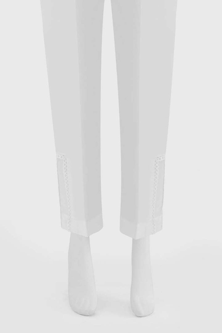 Oaks - Women White Silk Blend Trouser  - 1 Piece