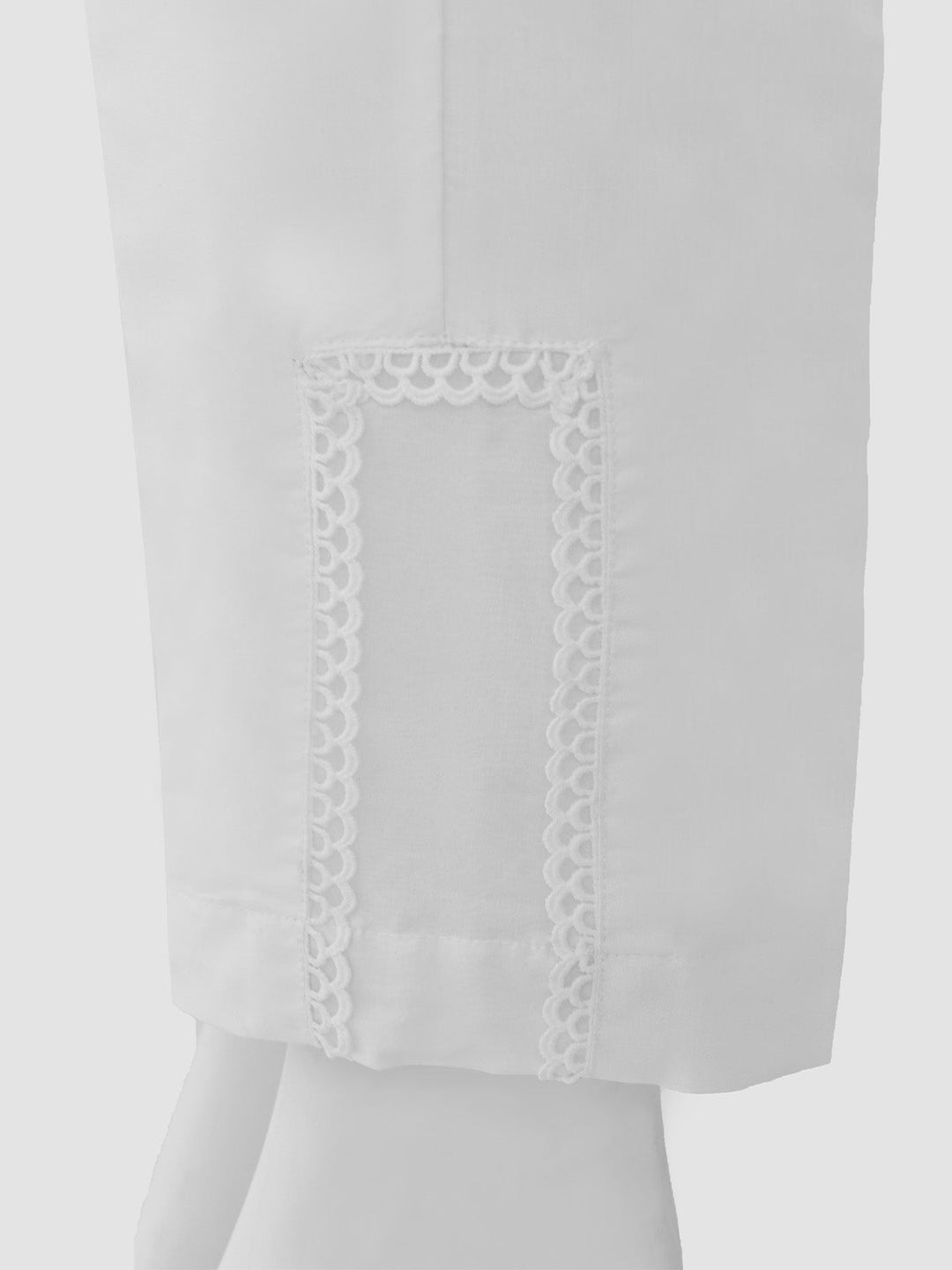 Oaks - Women White Silk Blend Trouser  - 1 Piece