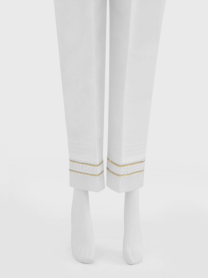 Oaks - Women White Silk Blend Trouser  - 1 Piece