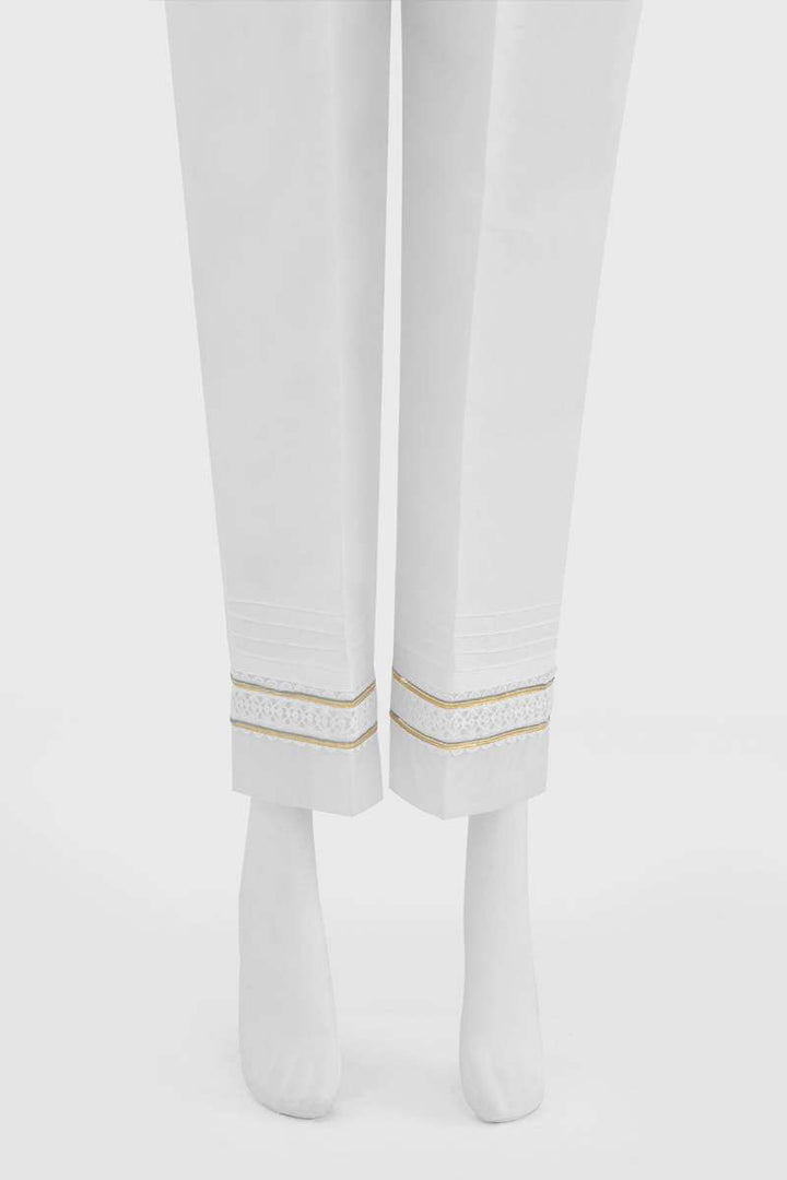 Oaks - Women White Silk Blend Trouser  - 1 Piece