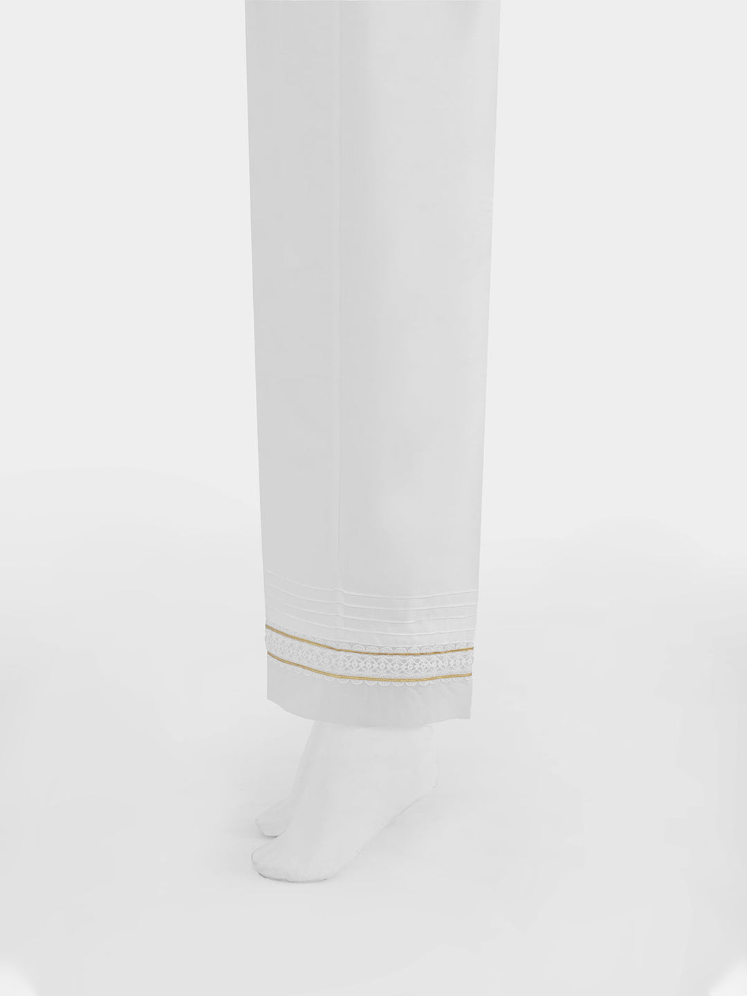 Oaks - Women White Silk Blend Trouser  - 1 Piece