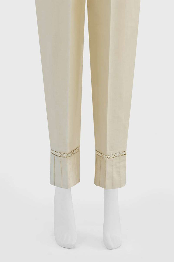 Oaks - Women Off White Lawn Trouser  - 1 Piece
