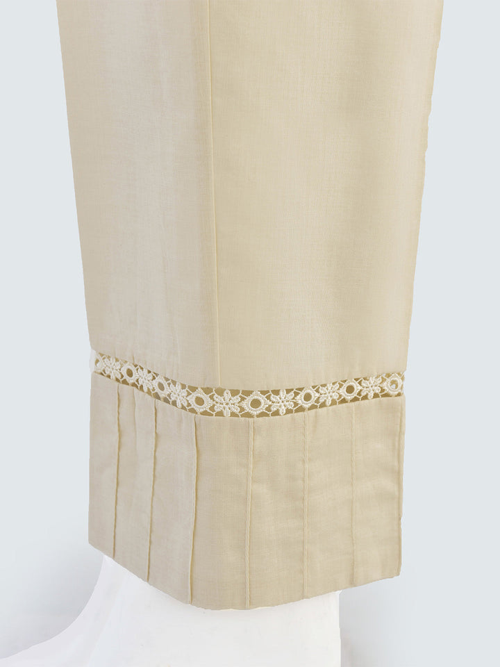 Oaks - Women Off White Lawn Trouser  - 1 Piece