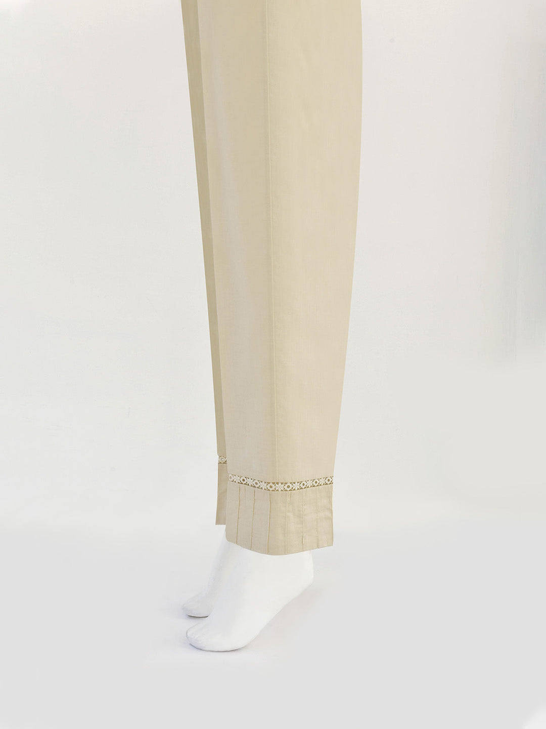 Oaks - Women Off White Lawn Trouser  - 1 Piece