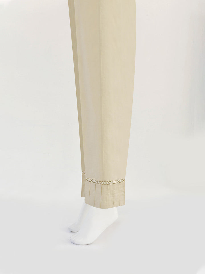 Oaks - Women Off White Lawn Trouser  - 1 Piece
