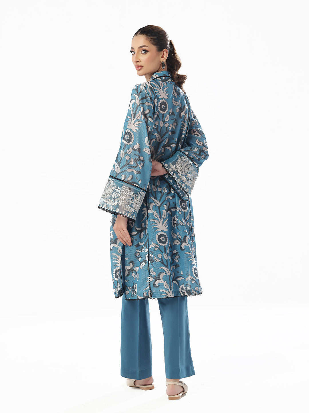 Oaks - Embroidered Unstitched Masoori Lawn Blue  - 2 Piece