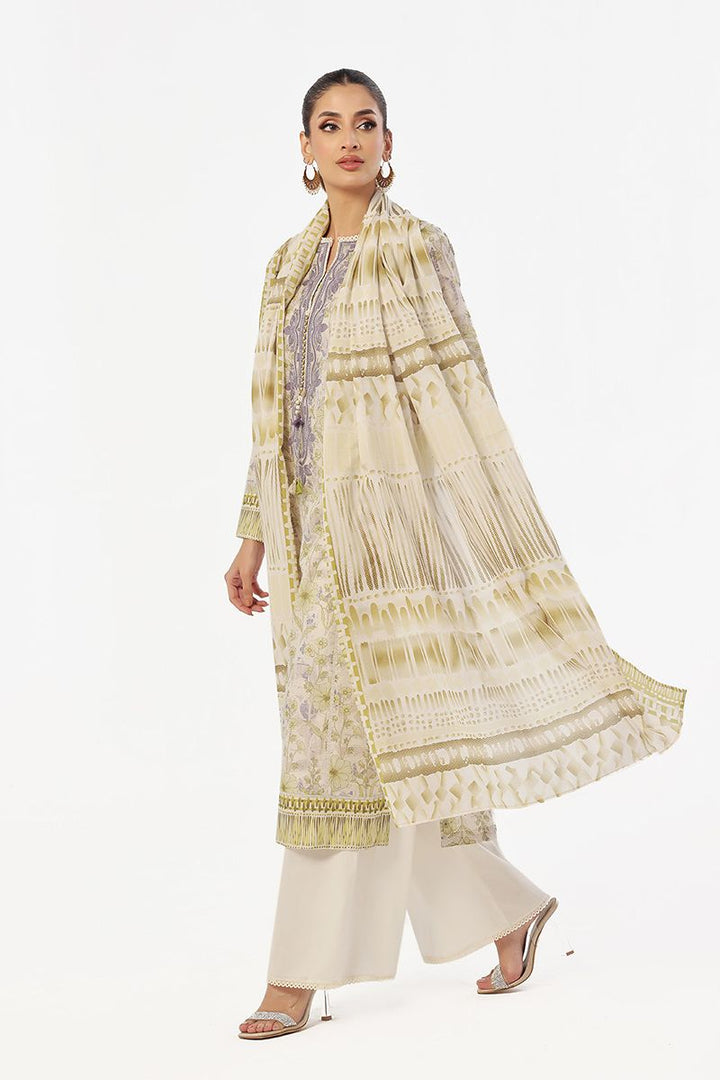 Oaks - Embroidered Pret & Unstitched Suit Masoori Lawn Mehndi - 3 Piece