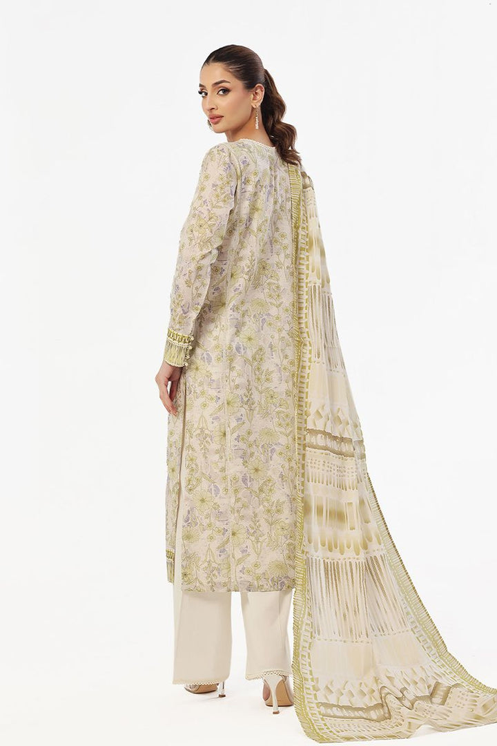 Oaks - Embroidered Pret & Unstitched Suit Masoori Lawn Mehndi - 3 Piece