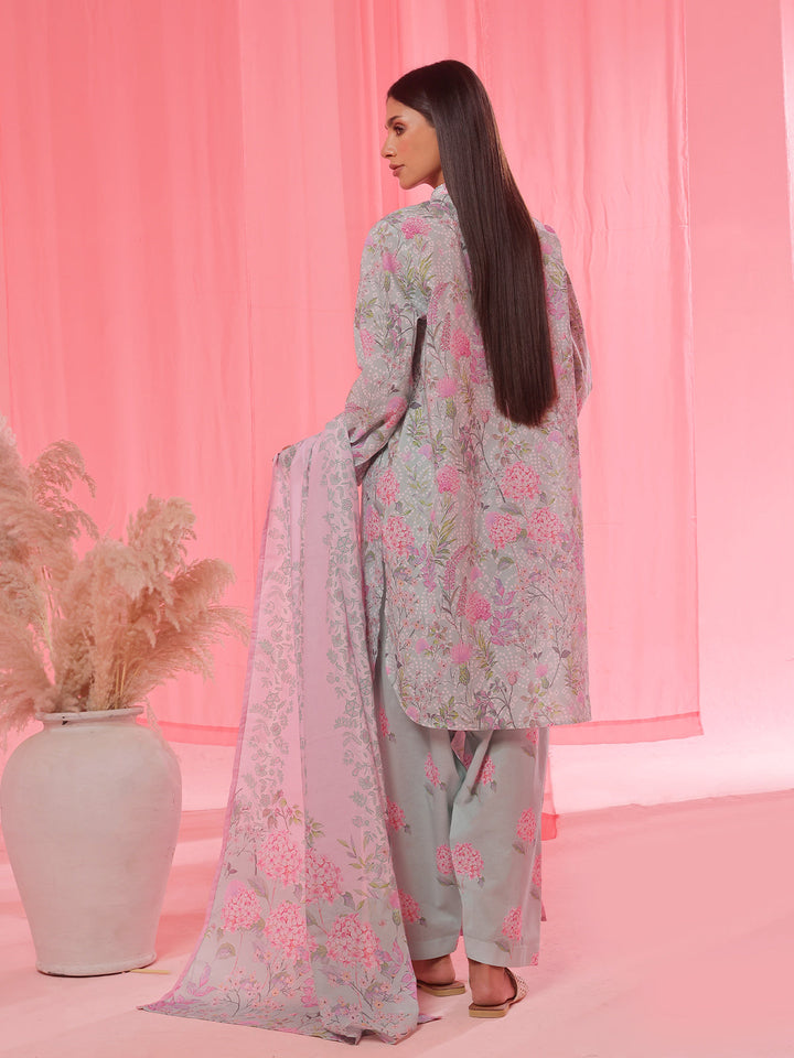 Oaks - Printed Pret & Unstitched Suit Lawn Ferozi - 3 Piece