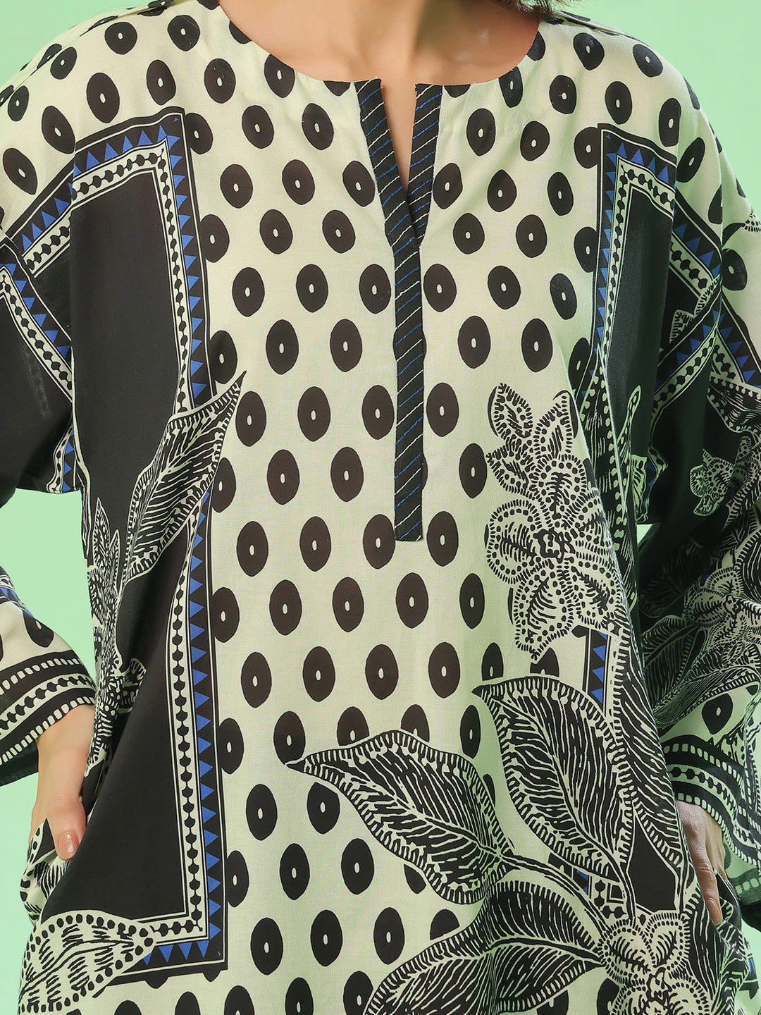 Oaks - Printed Pret & Unstitched Lawn Black - 1 Piece