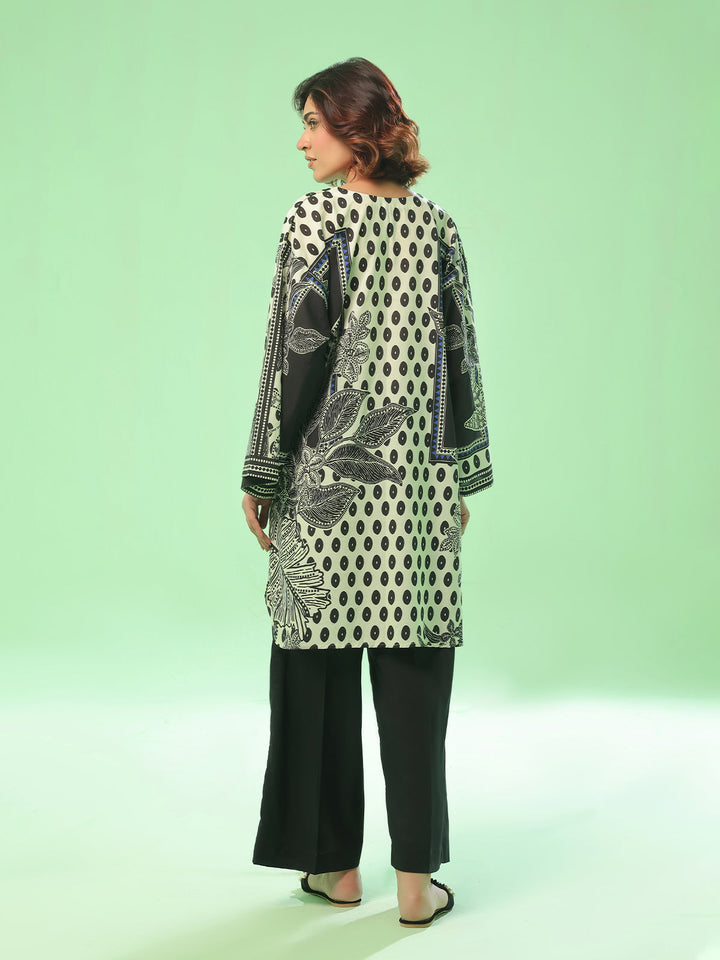 Oaks - Printed Pret & Unstitched Lawn Black - 1 Piece