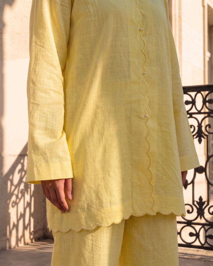 Leon Co-ord set Butter Yellow 2 Piece