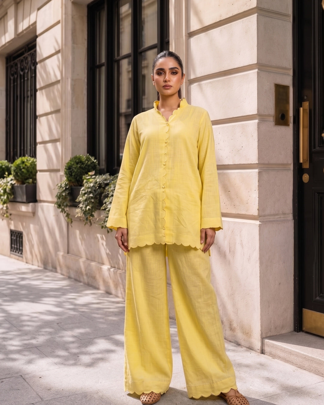 Leon Co-ord set Butter Yellow 2 Piece
