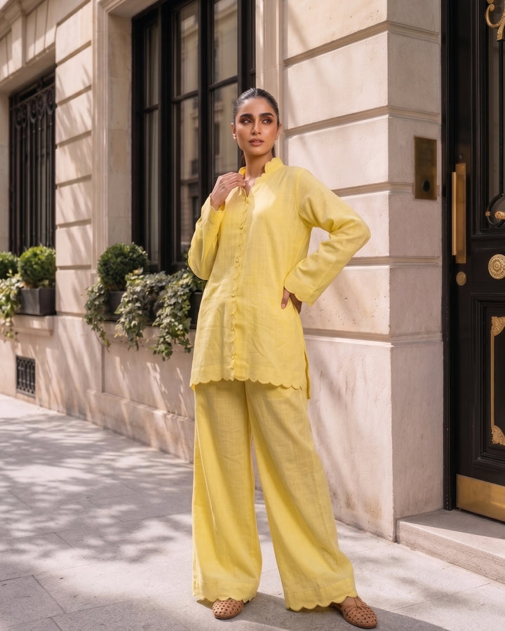 Leon Co-ord set Butter Yellow 2 Piece