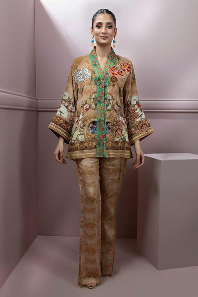 Shamaeel - Silk Embroidered Shirt and Belt with Silk Printed Pants - Studio by TCS