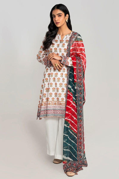 Cross Stitch - Ivory Chintz Printed Lawn Suit - Unstitched - 3 Piece - Studio by TCS