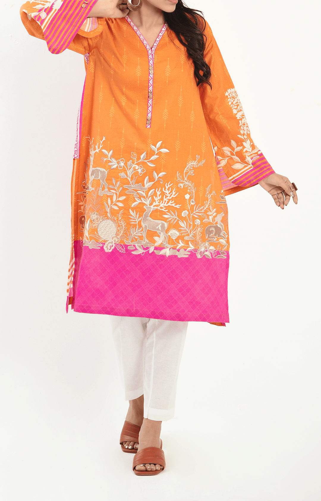Mizaj - 1 Piece - Unstitched - Embroidered Lawn Shirt - Studio by TCS