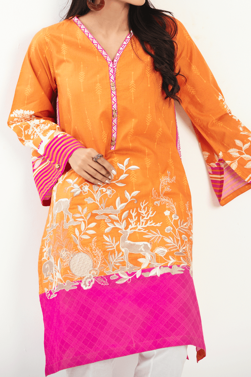 Mizaj - 1 Piece - Unstitched - Embroidered Lawn Shirt - Studio by TCS