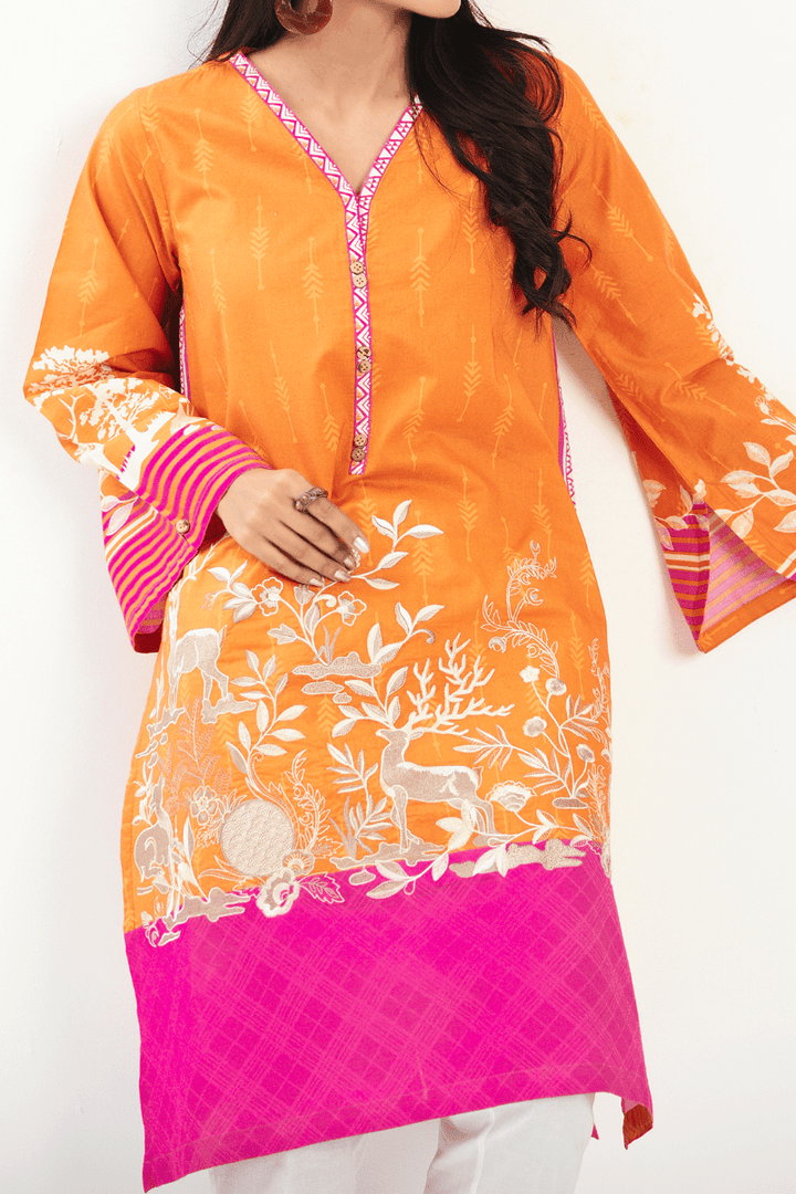 Mizaj - 1 Piece - Unstitched - Embroidered Lawn Shirt - Studio by TCS