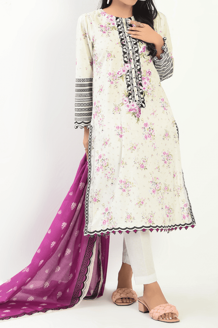 Mizaj - 2 Piece - Unstitched - Embroidered Lawn Shirt & Dupatta - Studio by TCS