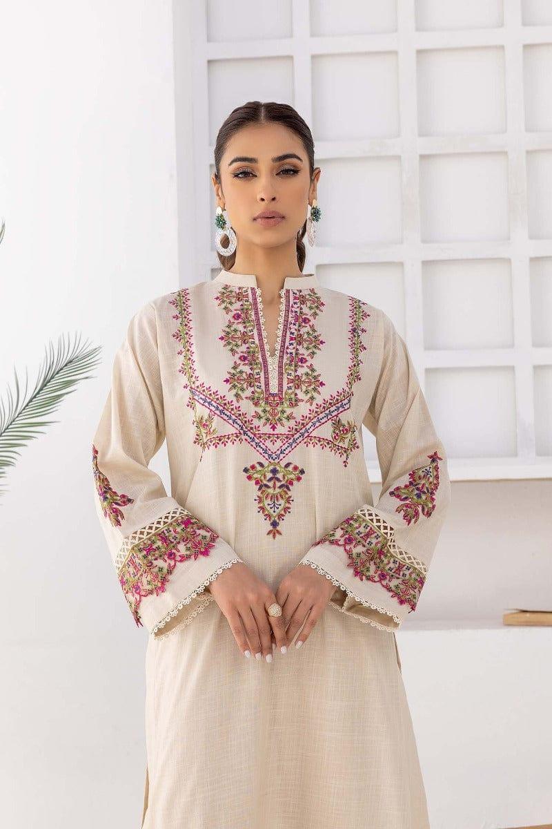 Nuriyaa - Off White Embroidered 2 Piece - Studio by TCS