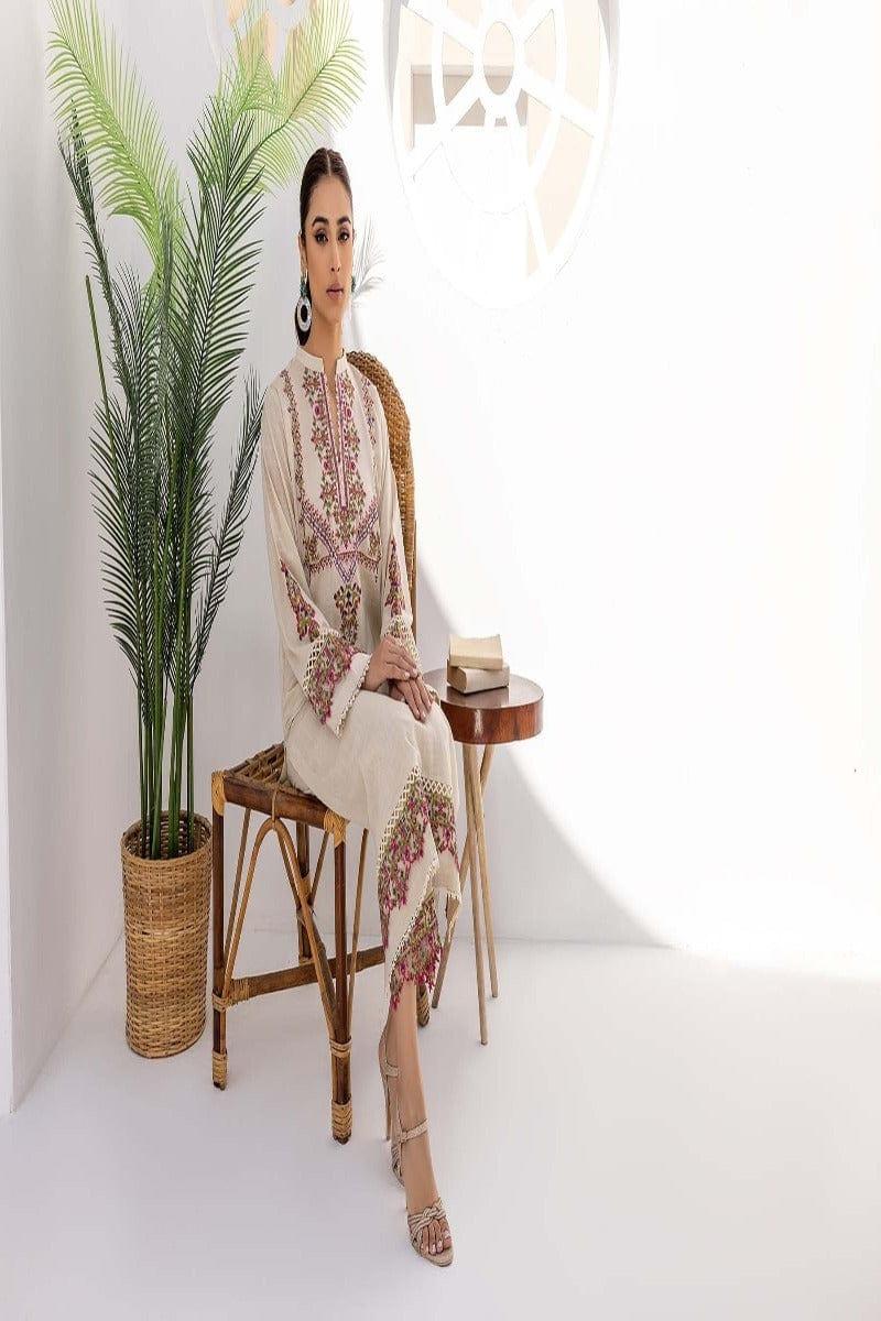 Nuriyaa - Off White Embroidered 2 Piece - Studio by TCS