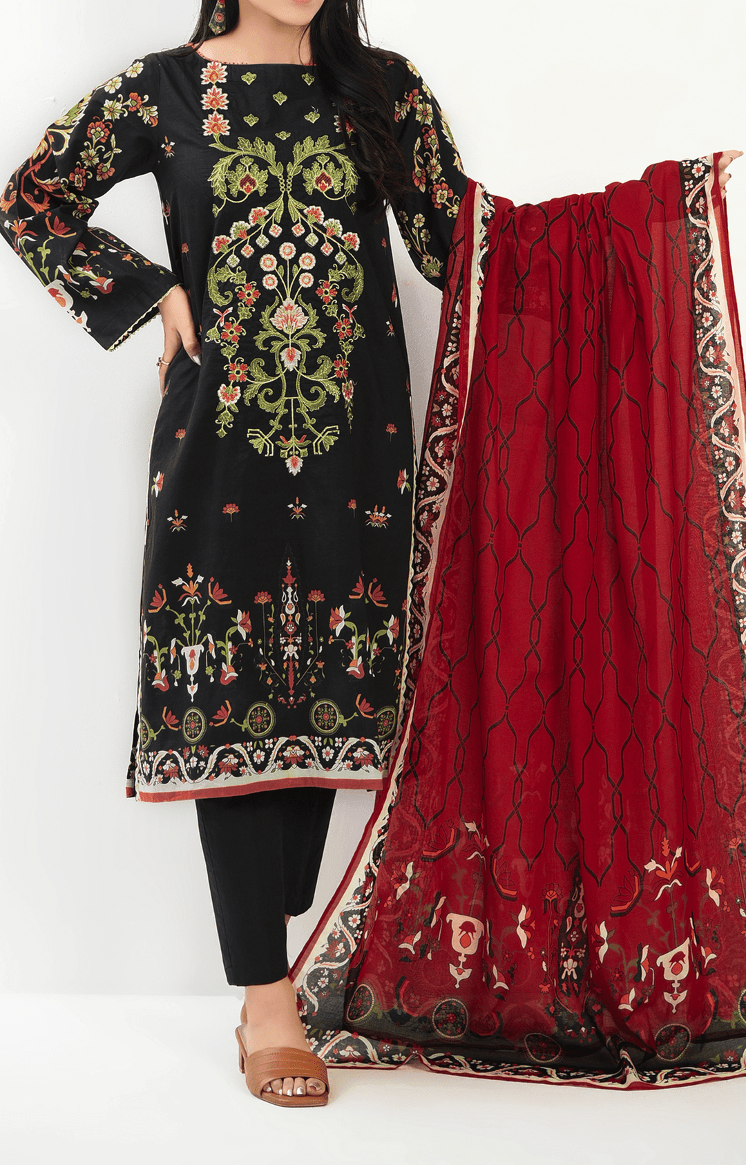 Mizaj - 2 Piece - Unstitched - Embroidered Lawn Shirt & Dupatta - Studio by TCS