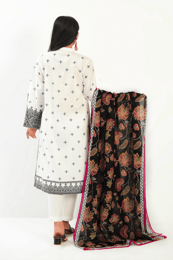 Mizaj - 2 Piece - Unstitched - Embroidered Lawn Shirt & Dupatta - Studio by TCS
