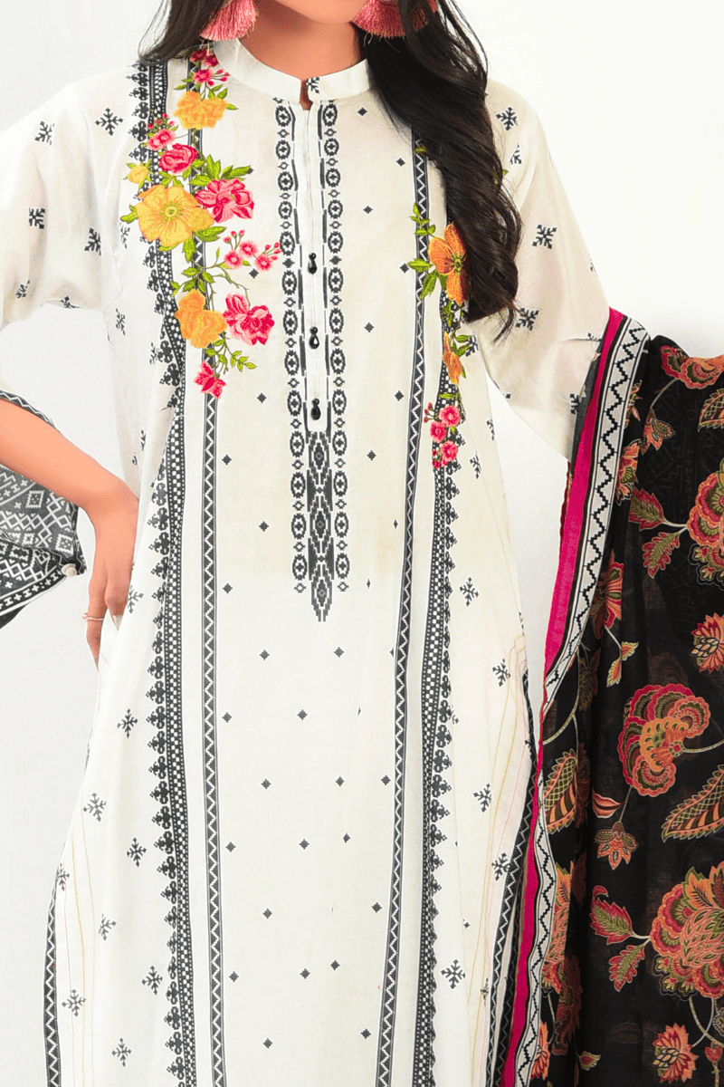 Mizaj - 2 Piece - Unstitched - Embroidered Lawn Shirt & Dupatta - Studio by TCS