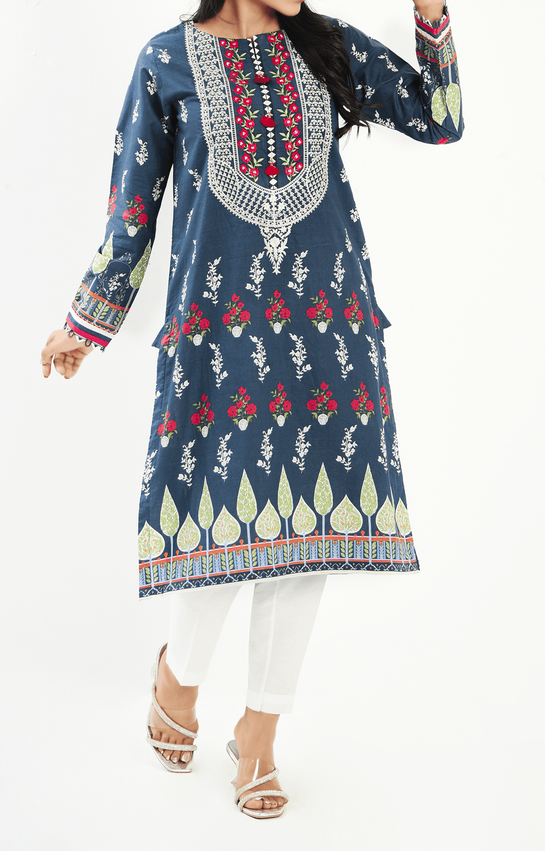 Mizaj - 1 Piece - Unstitched - Embroidered Lawn Shirt - Studio by TCS