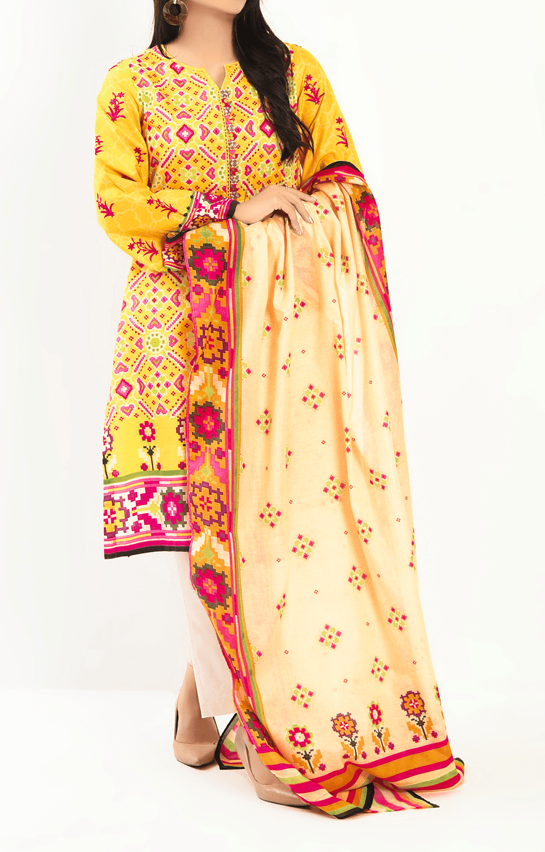 Mizaj - 2 Piece - Unstitched - Embroidered Lawn Shirt & Dupatta - Studio by TCS