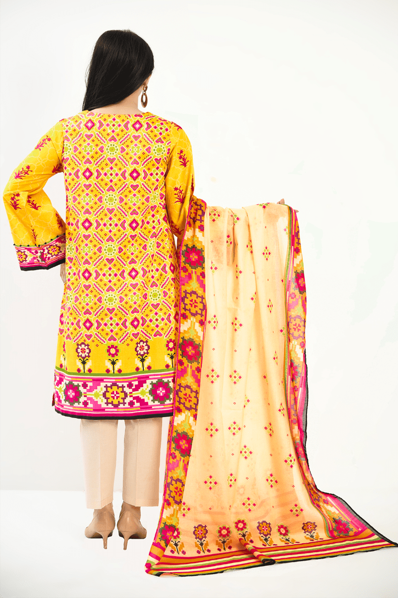 Mizaj - 2 Piece - Unstitched - Embroidered Lawn Shirt & Dupatta - Studio by TCS