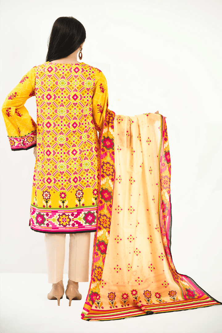Mizaj - 2 Piece - Unstitched - Embroidered Lawn Shirt & Dupatta - Studio by TCS