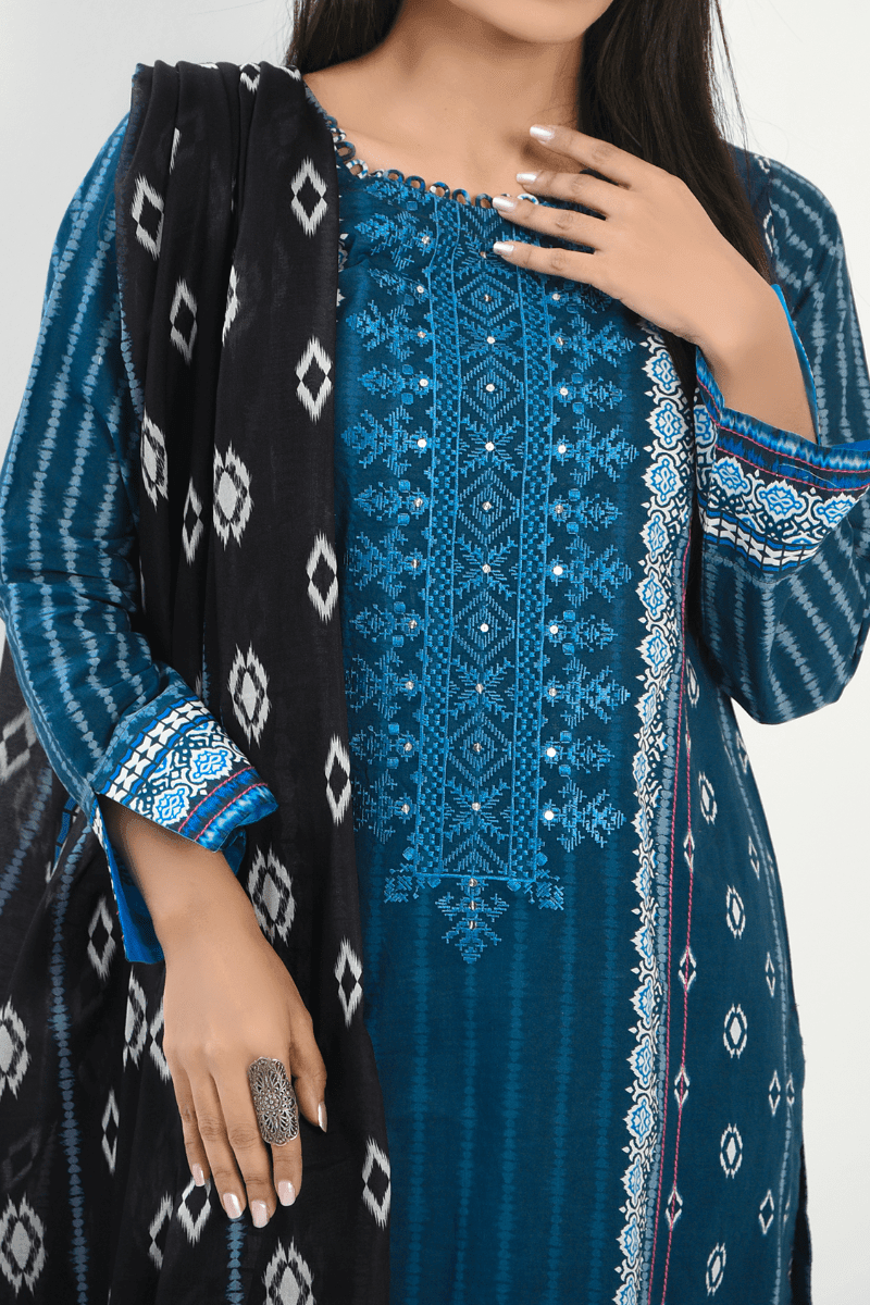 Mizaj - 3 Piece - Unstitched - Embroidered Lawn Suit - Studio by TCS