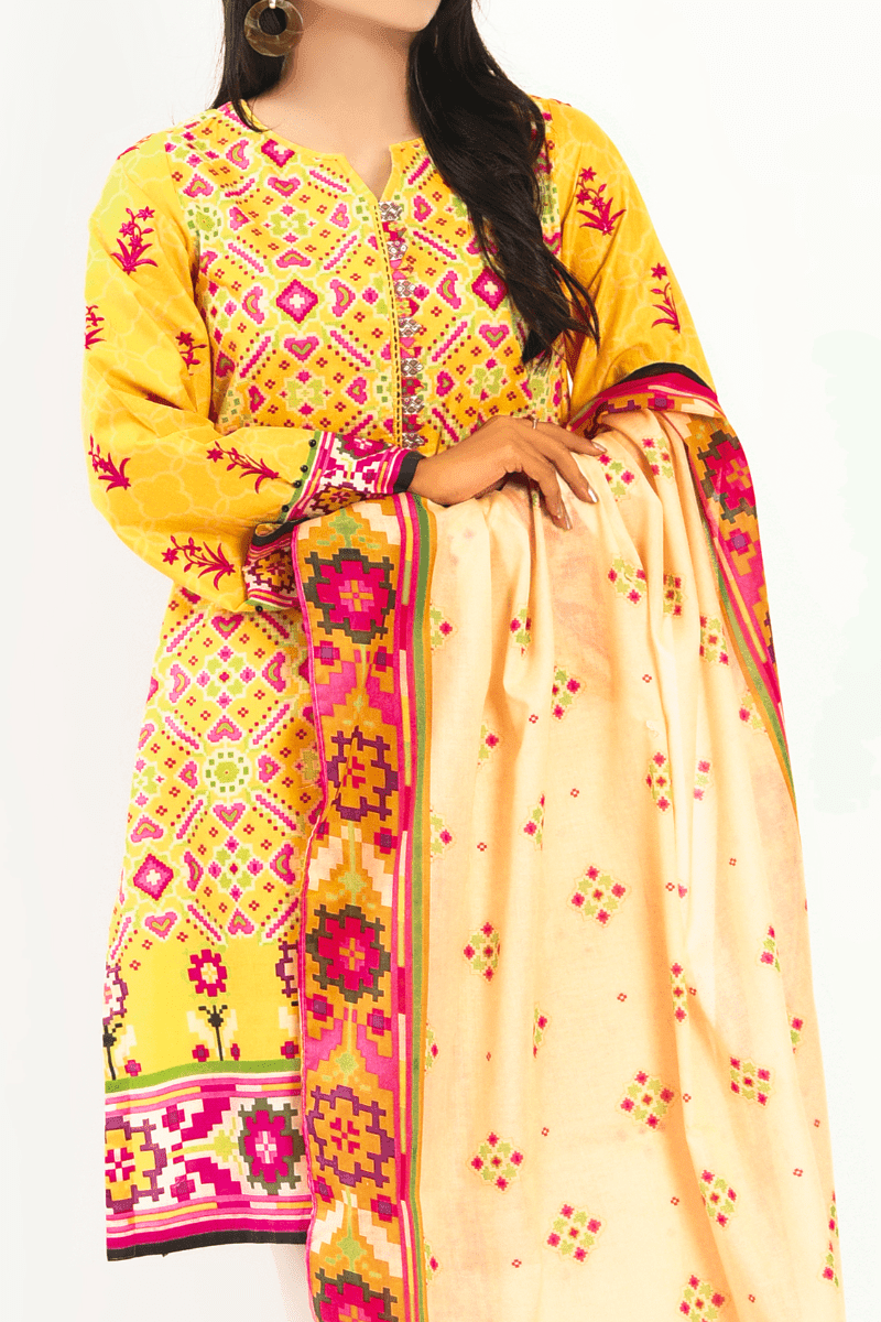 Mizaj - 2 Piece - Unstitched - Embroidered Lawn Shirt & Dupatta - Studio by TCS
