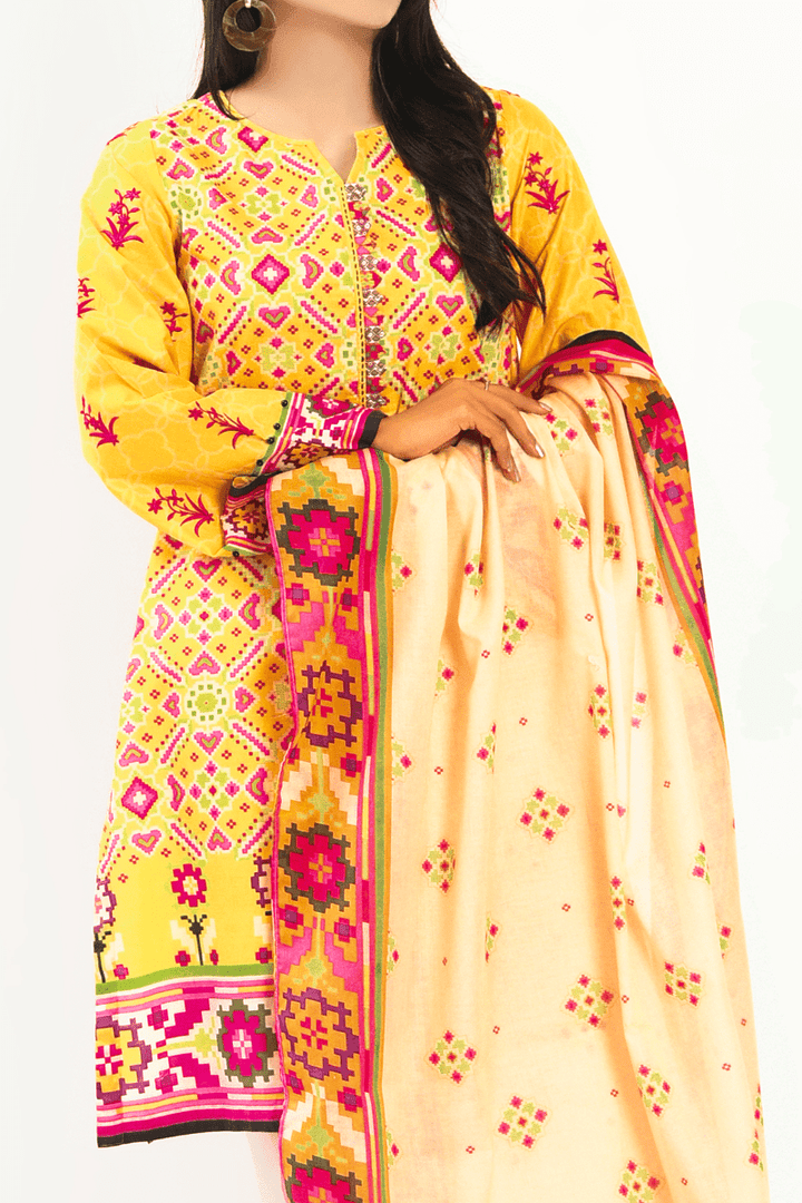 Mizaj - 2 Piece - Unstitched - Embroidered Lawn Shirt & Dupatta - Studio by TCS
