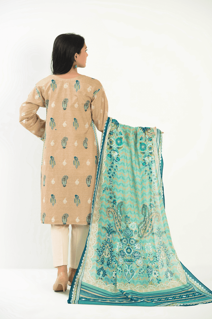 Mizaj - 2 Piece - Unstitched - Embroidered Lawn Shirt & Dupatta - Studio by TCS