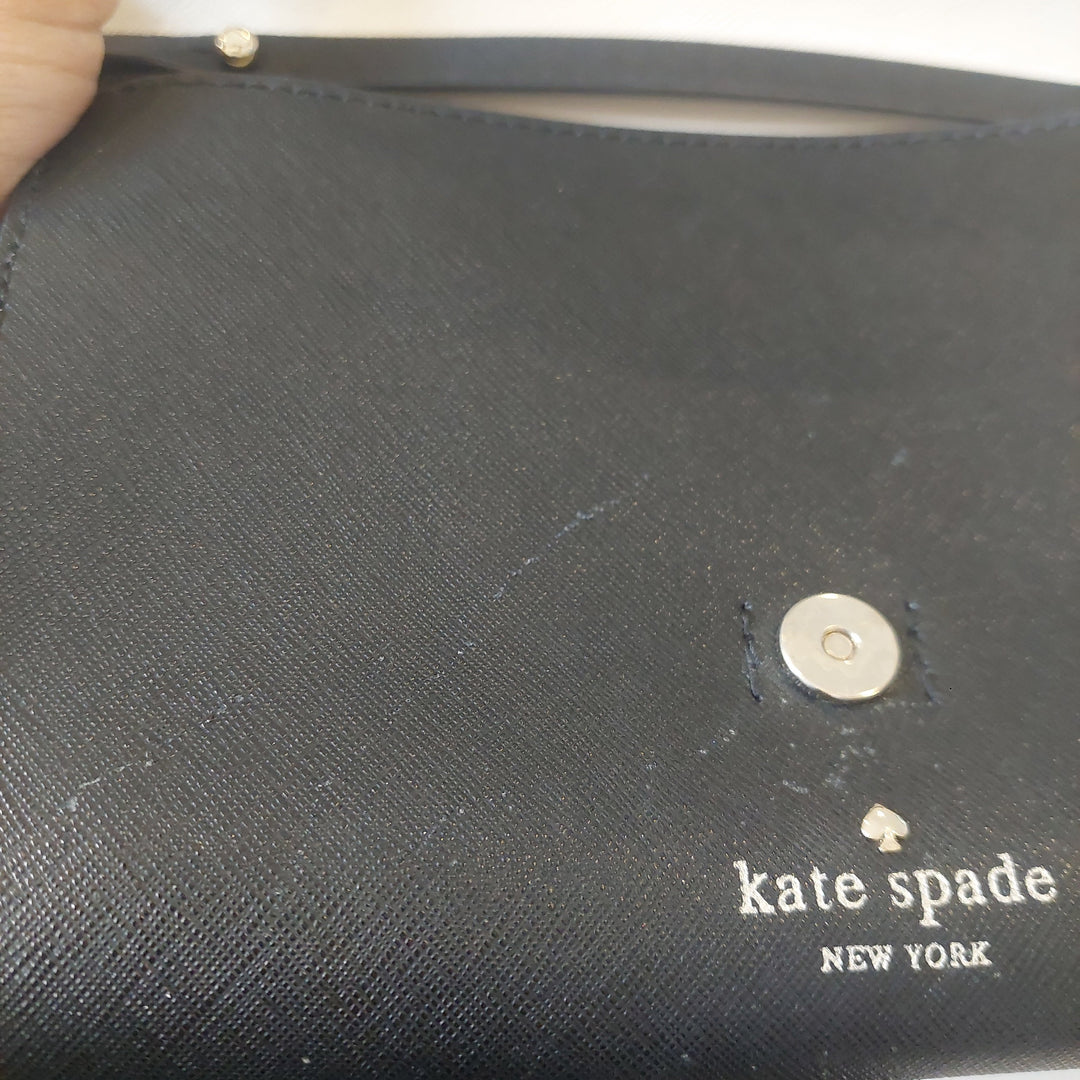 Pre-Loved Treasures - Kate Spade Black Leather Olive Drive Hetty Bow Cross Body Bag