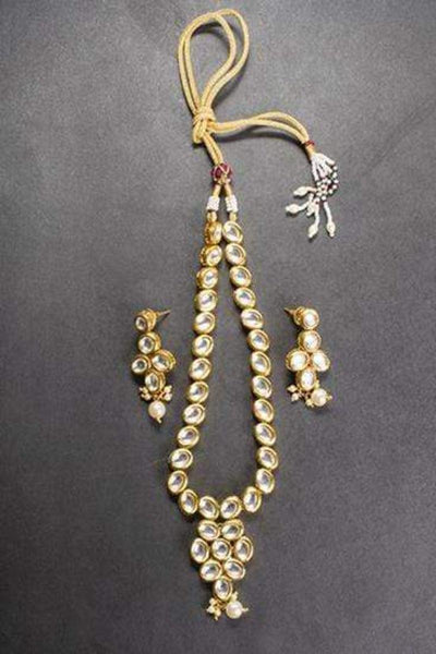 Designs By Amina - Kundan Necklace And Earrings Mala Set