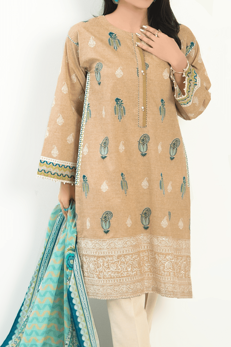 Mizaj - 2 Piece - Unstitched - Embroidered Lawn Shirt & Dupatta - Studio by TCS