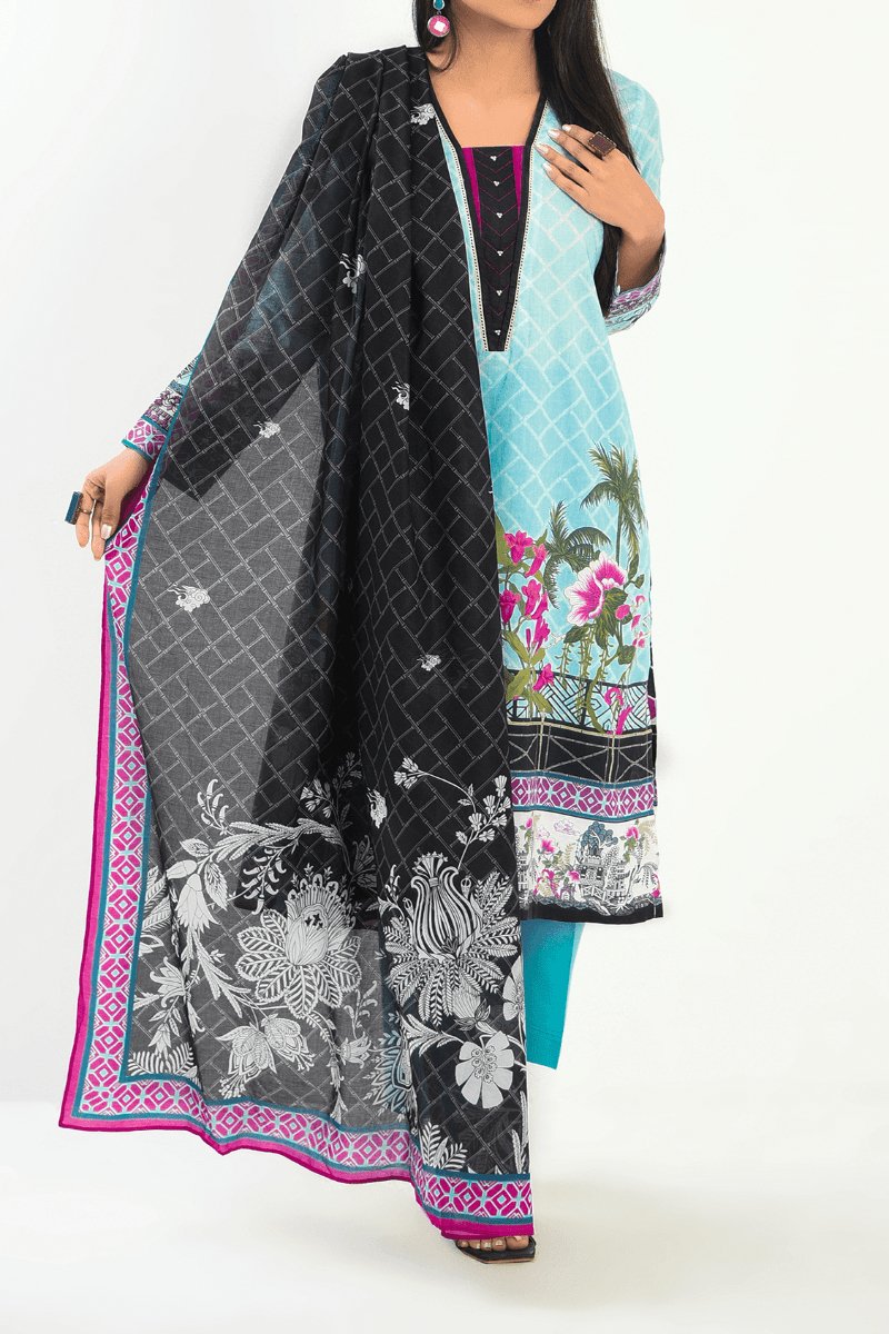 Mizaj - 3 Piece - Unstitched - Embroidered Lawn Suit - Studio by TCS