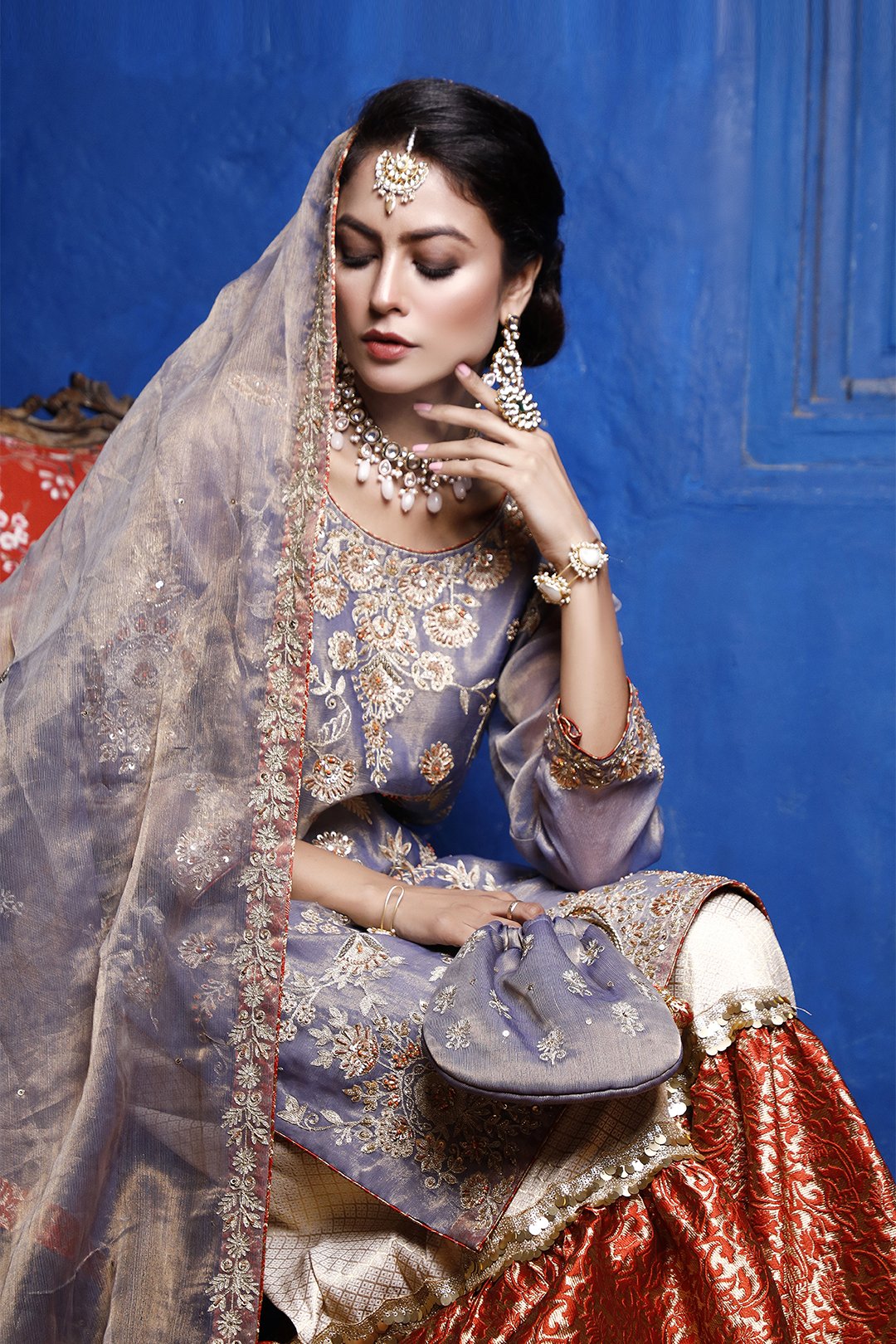 Sanas - Light Purple Gharara Suit - G202040
