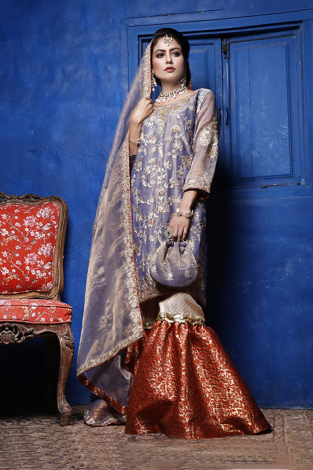 Sanas - Light Purple Gharara Suit - G202040
