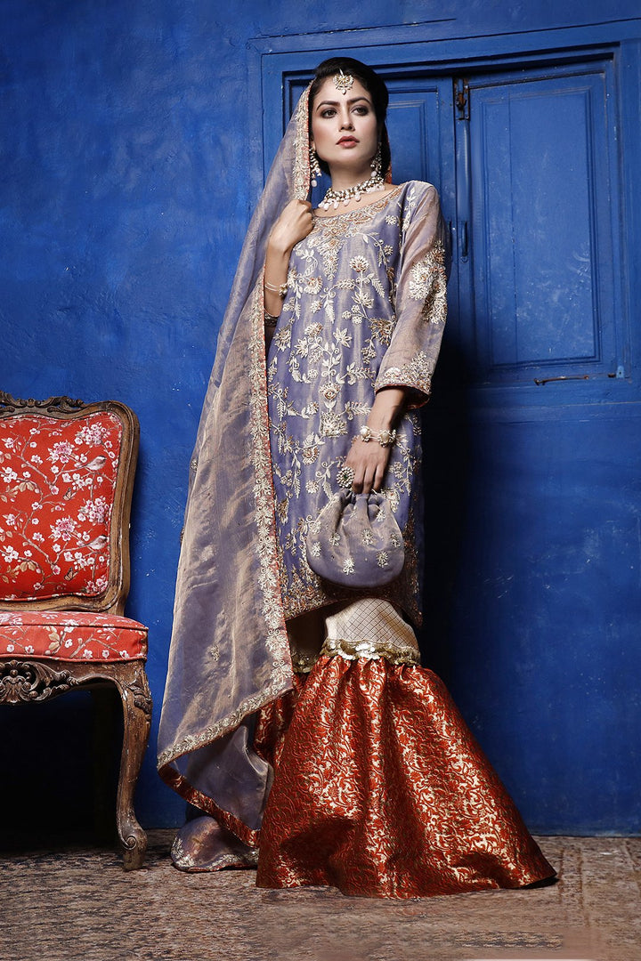 Sanas - Light Purple Gharara Suit - G202040