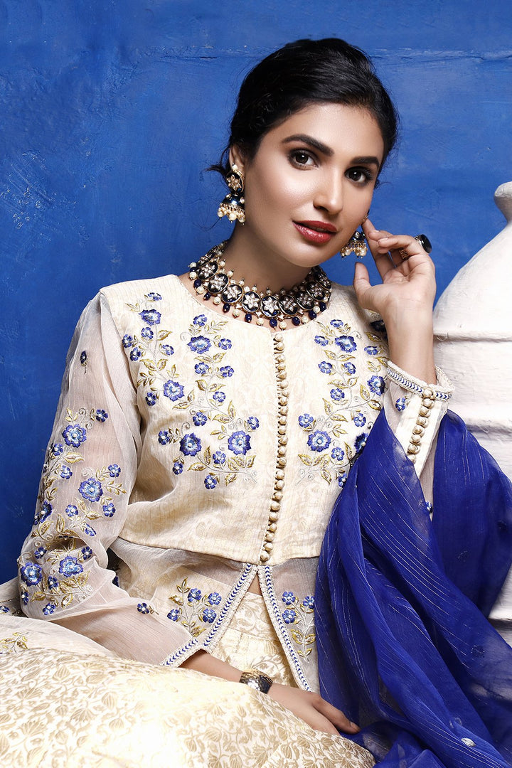 Sanas - Ivory Lehenga Choli - L202052