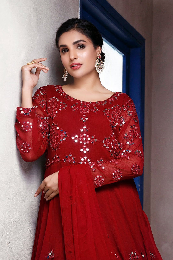 Sanas - Mirror Embroidered Long Net Maxi | SIRA | M202060