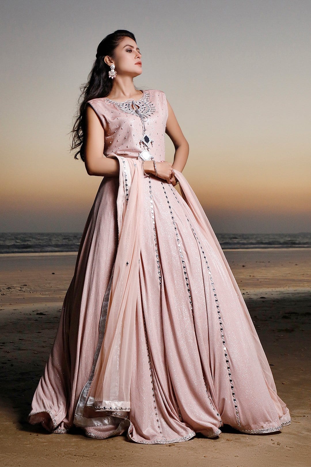 Sanas - Mirror Handwork Moonlight Lehenga Choli | SIRA | L202042